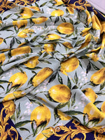 Baroque Lemon Pattern Fabric, Lemon Sicilian Fabric By The Yard - Whotex Online Fabric Store
