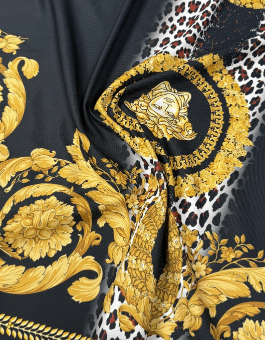 Baroque Leopard Fabric Sold by the Metre - Whotex Fabrics London