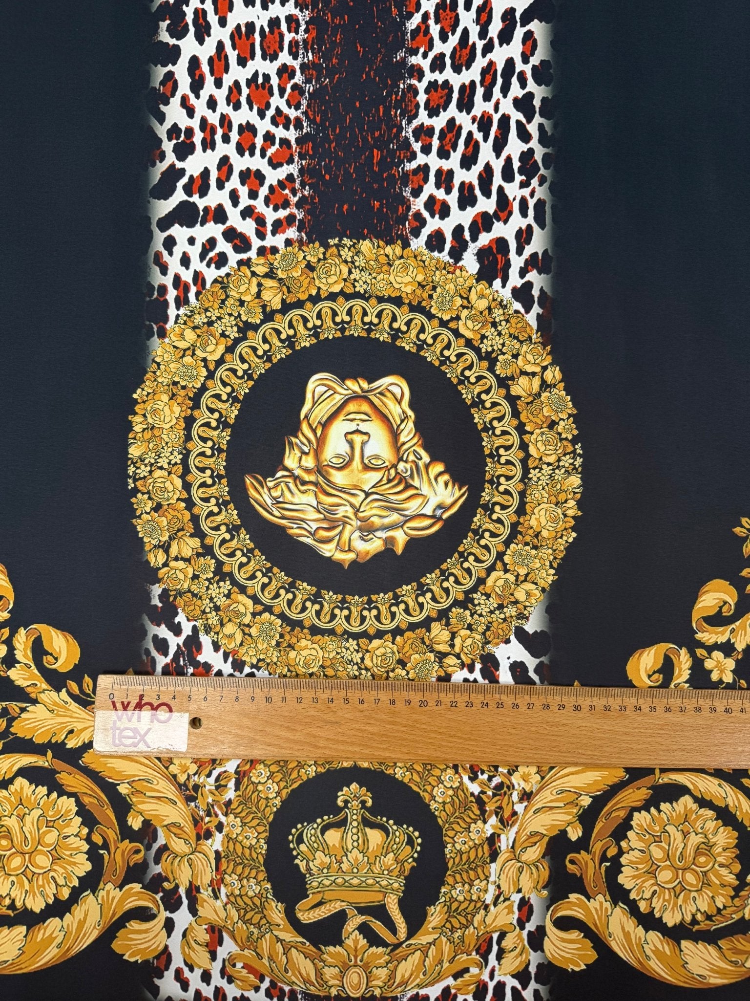 Baroque Leopard Fabric Sold by the Metre - Whotex Fabrics London