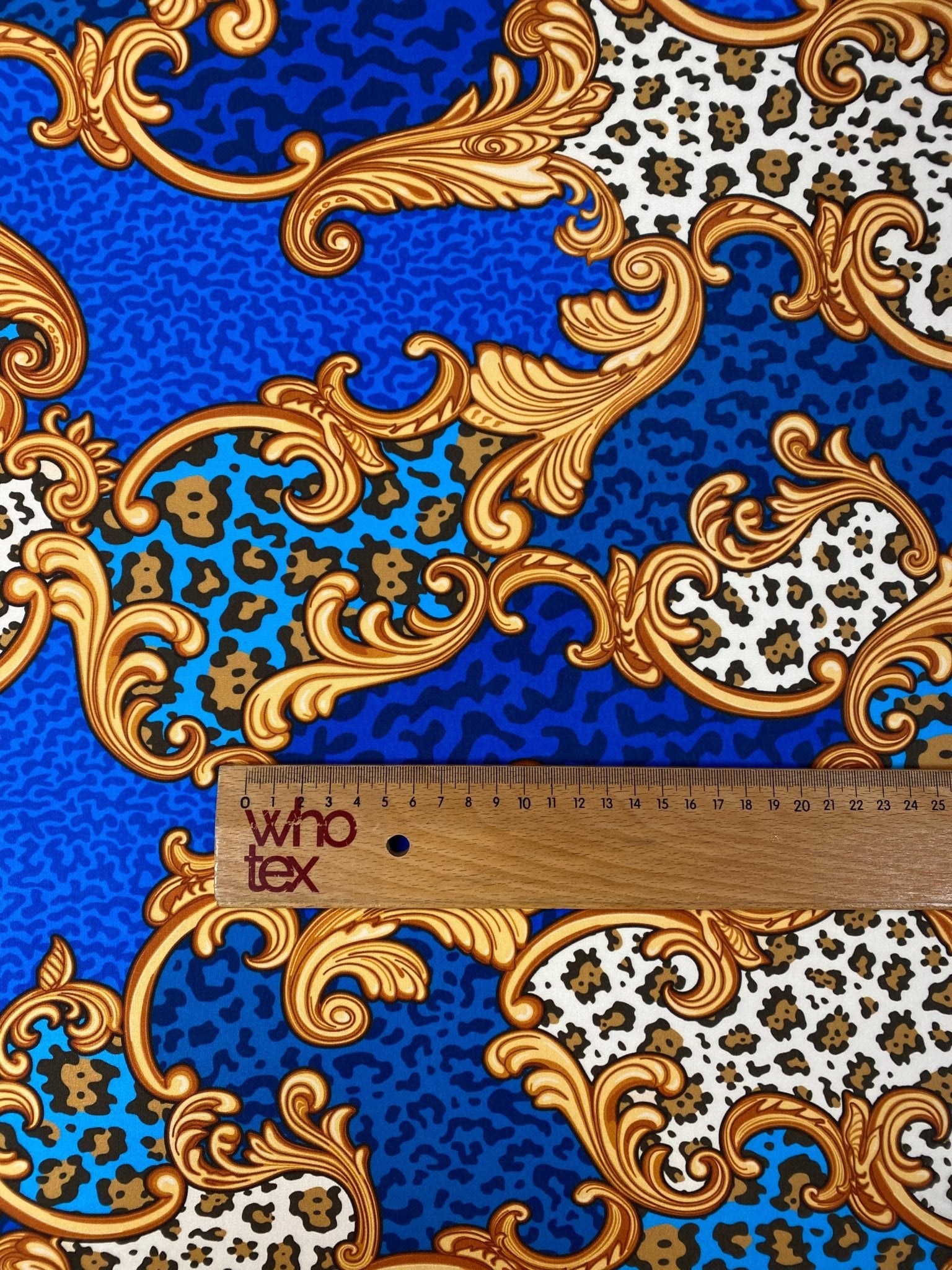 Baroque Leopard Print Fabric by Metre - Whotex Fabrics London