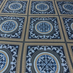 Baroque Medallion Moss Crepe Fabric by the Metre - Whotex Fabrics London