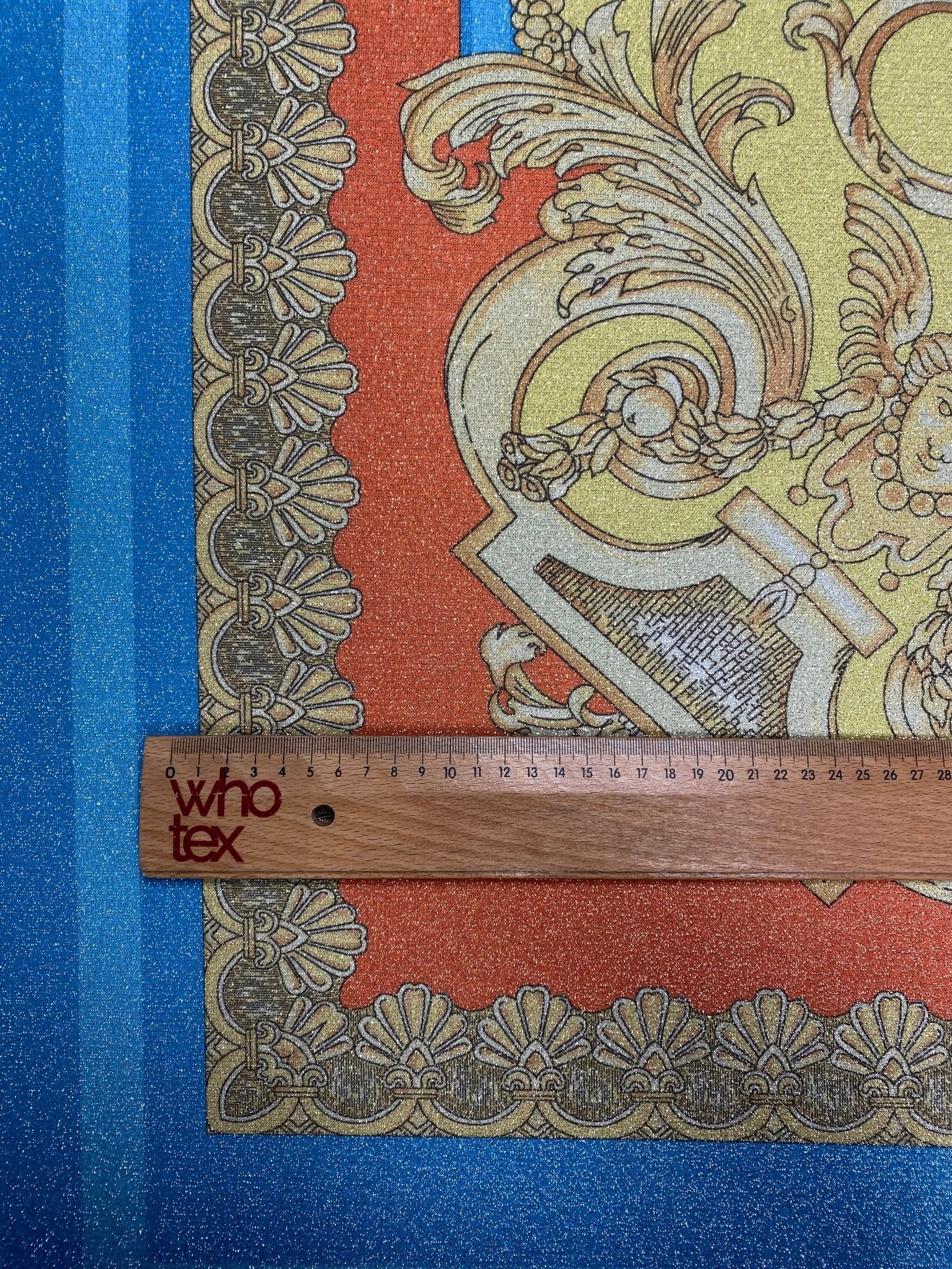 Baroque Panel Lurex Fabric by the Metre - Whotex Fabrics London