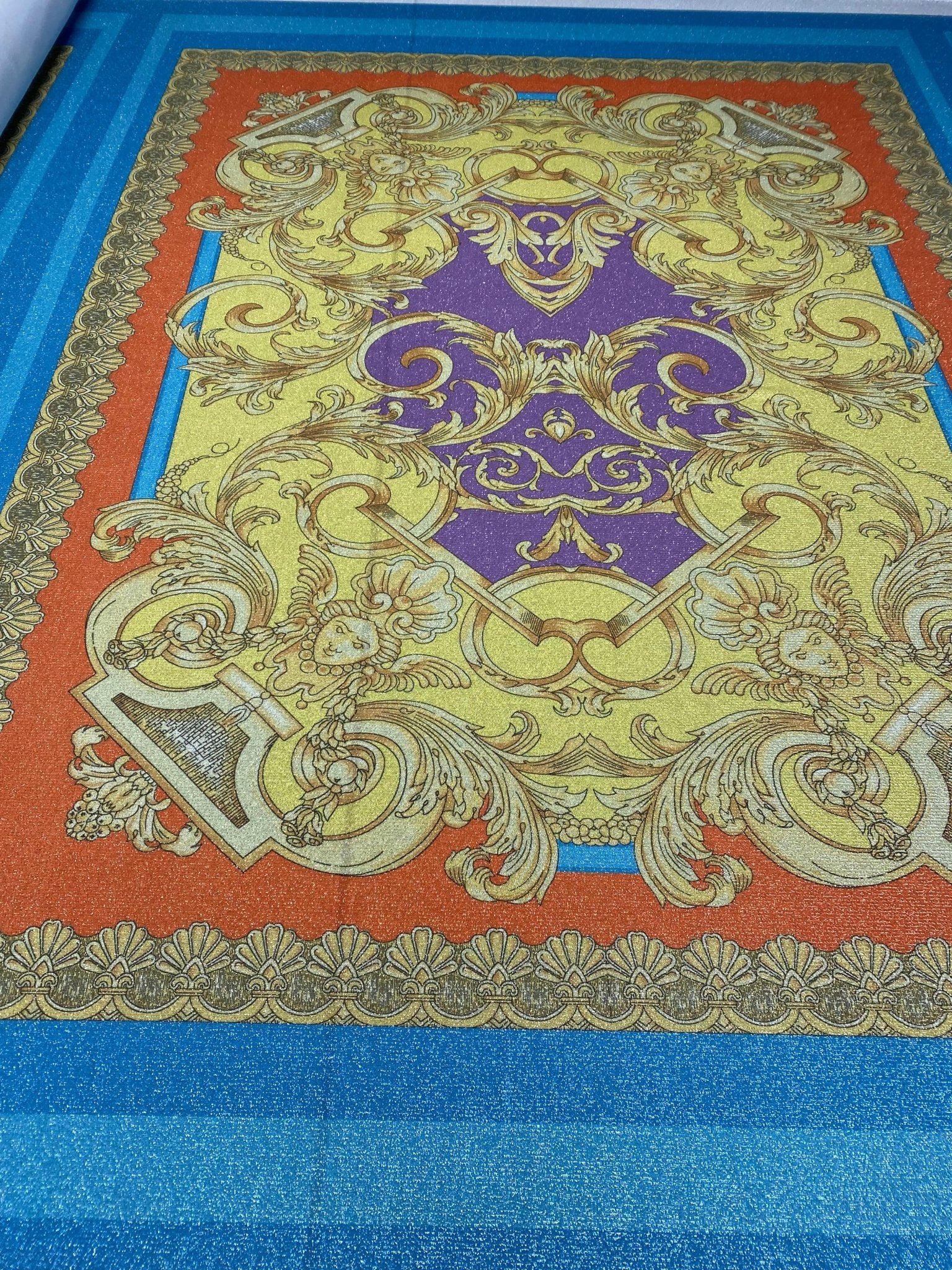 Baroque Panel Lurex Fabric by the Metre - Whotex Fabrics London