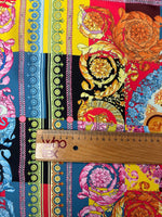 Baroque Patchwork Satin Fabric by the Metre - Whotex Fabrics London