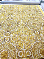 Baroque Pattern Fabric, Gold White Color Fabric By The Yard - Whotex Online Fabric Store