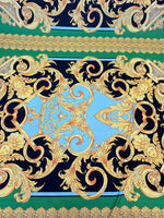 Baroque pattern fabric, Silky Crepe Fabric , Fabric by the yard, Panel Fabric 150*100cm // 1.64 * 1.09 yard - Whotex Online Fabric Store