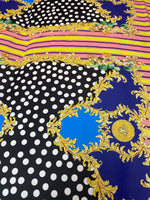 Baroque Polka Dot Crepe Fabric by the Metre - Whotex Fabrics London