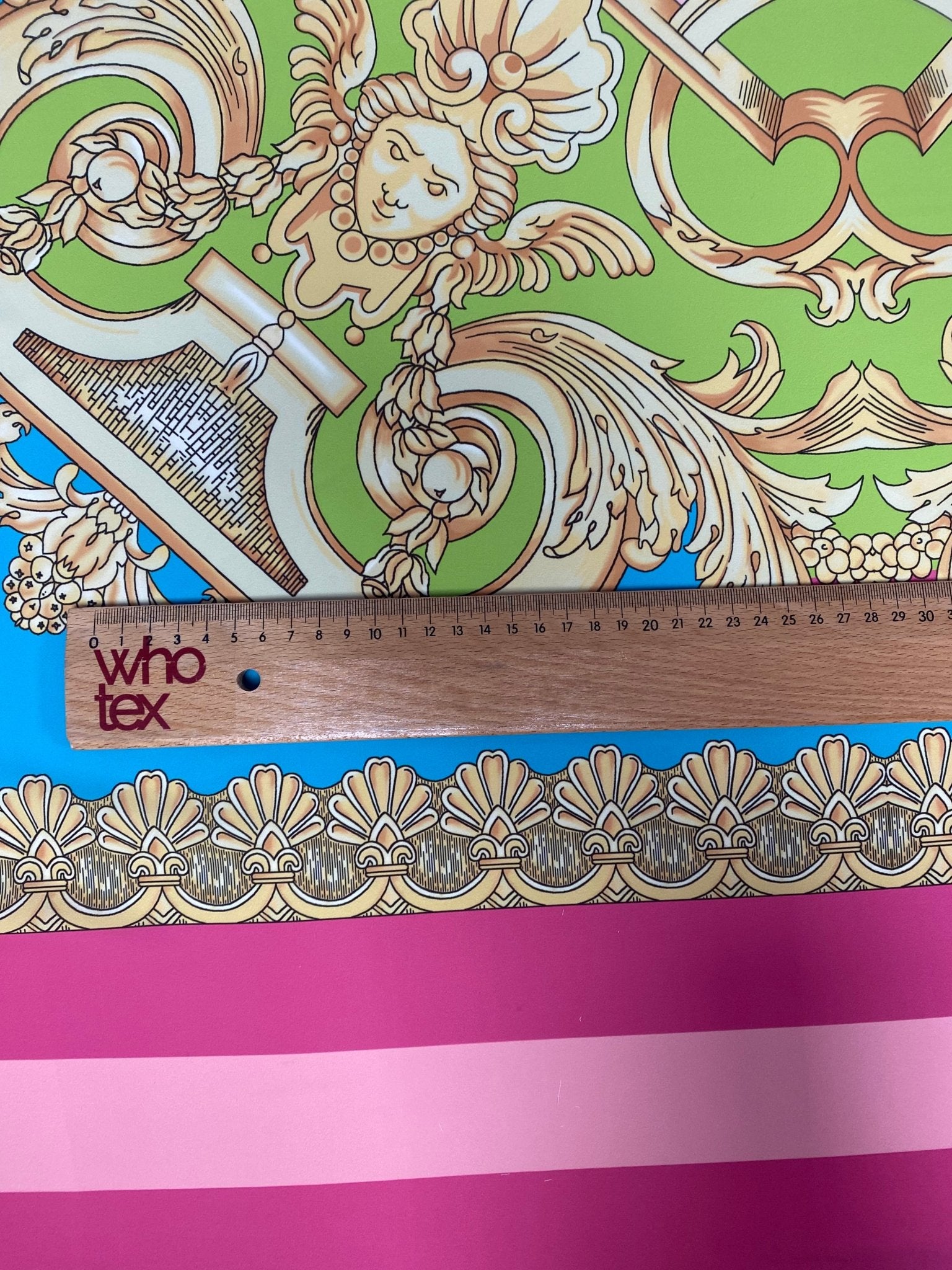 Baroque Print Crepe Fabric by the Metre - Whotex Fabrics London