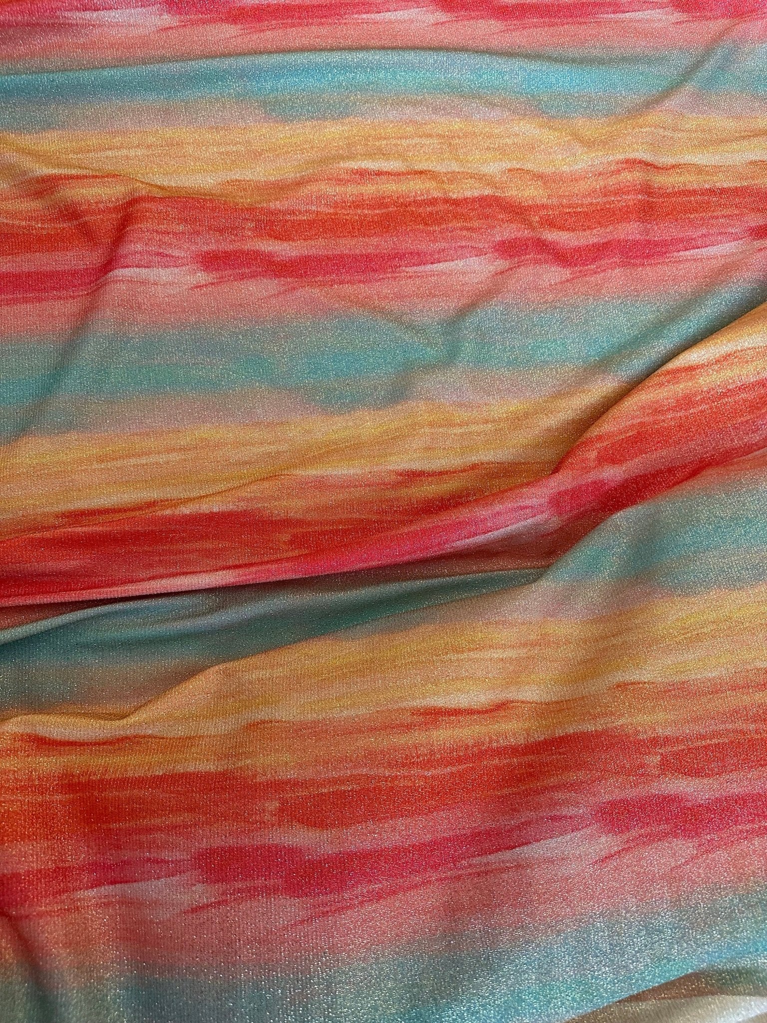 Batik Lurex Fabric, Tie dye Pattern Glitter 2 - Way Stretch Spandex Fabric - Whotex Online Fabric Store
