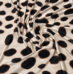 Beige Abstract Animal Spot Velvet Fabric by the Metre - Whotex Fabrics London