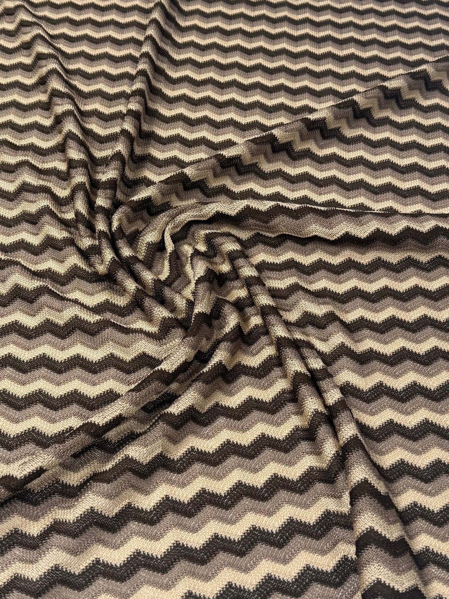 Beige Black Mesh Fabric by the Metre - Whotex Fabrics London