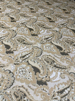 Beige Paisley Pattern Fabric – Elegant Dress & Craft Textile - Whotex Fabrics London