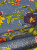 Big Floral Fabric Persian Jewel Tropical Flower Pattern sold by Metre - Whotex Fabrics London