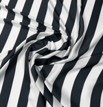 Black and White Striped Fabric by the Metre - Whotex Fabrics London