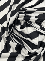 Black and White Striped Fabric by the Metre - Whotex Fabrics London