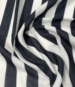 Black and White Striped Fabric by the Metre - Whotex Fabrics London