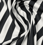 Black and White Striped Fabric by the Metre - Whotex Fabrics London