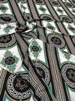 Black Fabric, Greek Key Pattern Fabric , Fabric By The Yard , Chain pattern - Whotex Online Fabric Store