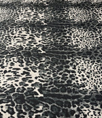 Black Leopard Fabric – Monochrome Animal Print by the Metre - Whotex Fabrics London
