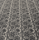 Black Metallic Floral Lace Lurex Fabric by the Metre - Whotex Fabrics London