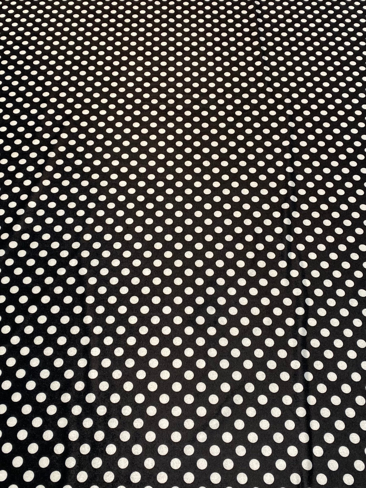 Black Polka Dot Stretch Velvet Fabric by the Metre - Whotex Fabrics London
