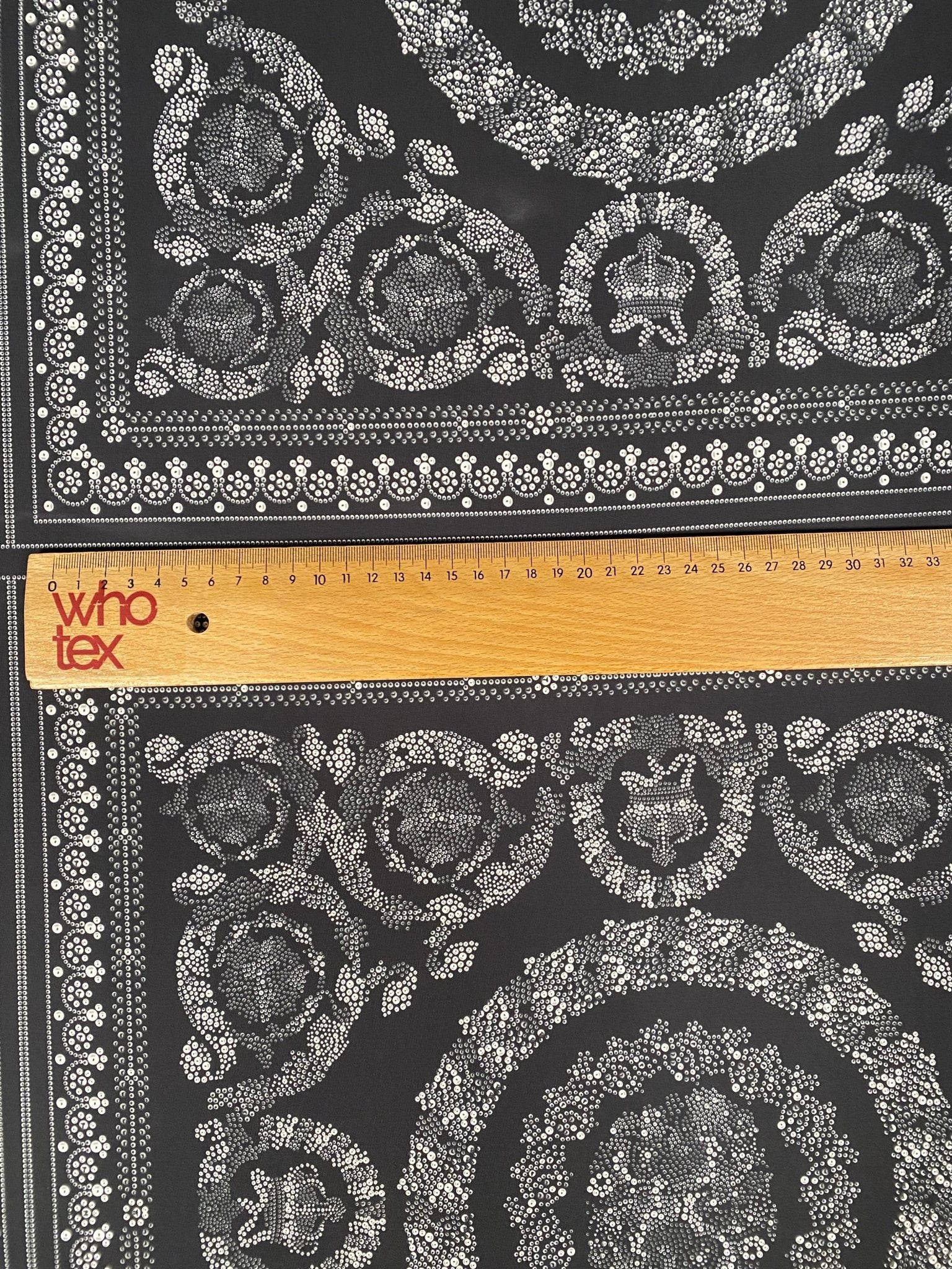 Black & Silver Baroque Crepe Fabric by the Metre – Luxury - Whotex Online Fabric Store