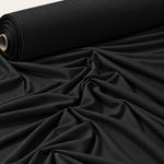 Black Soft Stretch Viscose Jersey Fabric - Whotex Fabrics London