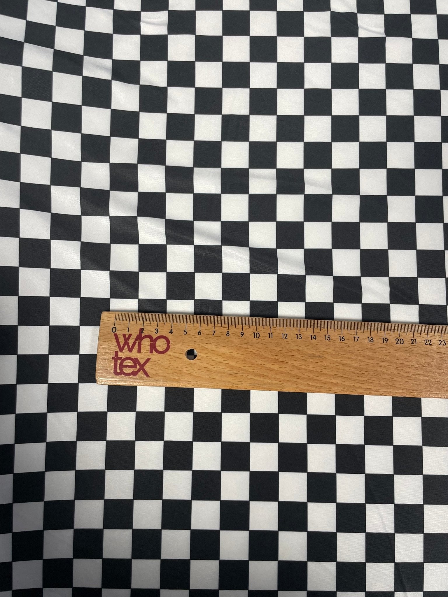 Black White Checkerboard Fabric by the Metre - Whotex Fabrics London