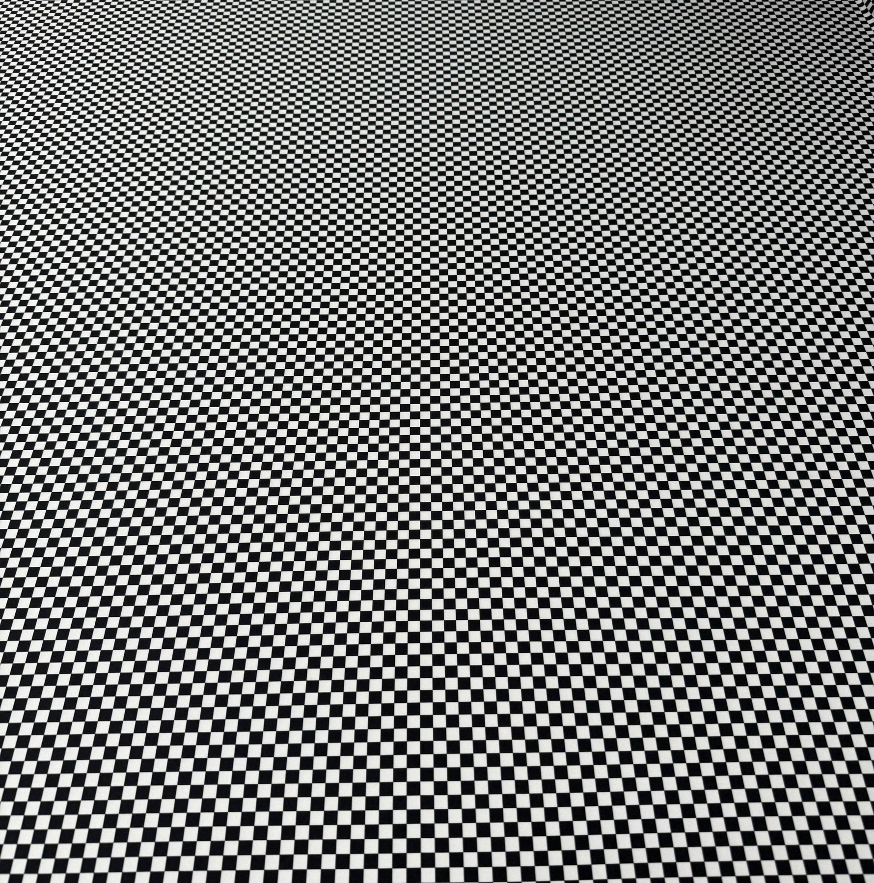 Black & White Checkerboard Spandex Fabric by the Metre - Whotex Fabrics London