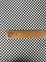 Black & White Checkered Spandex Fabric by the Metre - Whotex Fabrics London