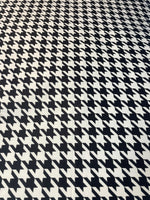 Black White Geometric Spandex Fabric by the Metre - Whotex Fabrics London