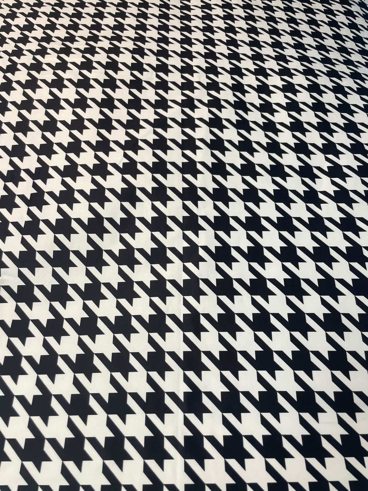 Black White Geometric Spandex Fabric by the Metre - Whotex Fabrics London