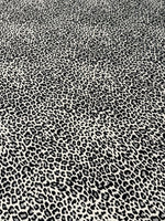 Black & White Leopard Print Fabric by the Metre - Whotex Fabrics London