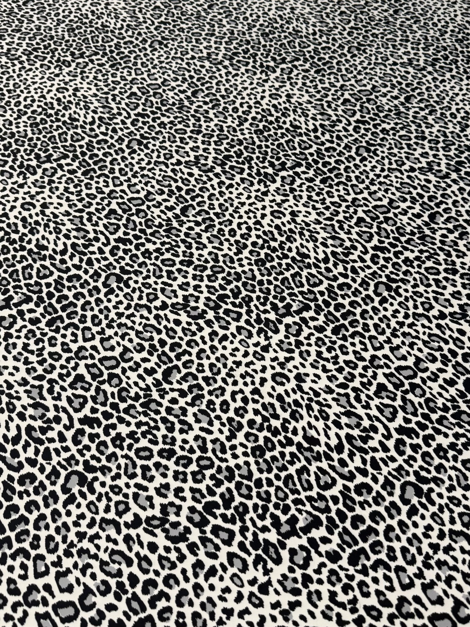 Black & White Leopard Print Fabric by the Metre - Whotex Fabrics London