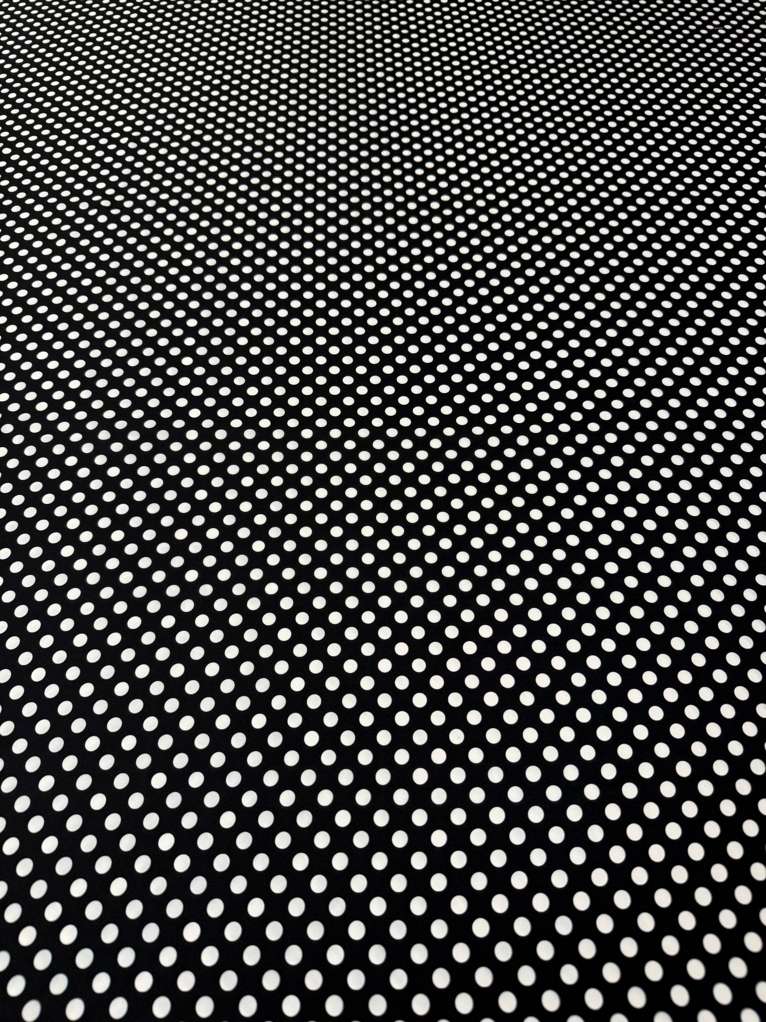 Black & White Polka Dot Crepe Fabric by the Metre - Whotex Fabrics London