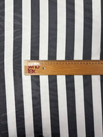 Black & White Stripe Chiffon Fabric by the Metre - Whotex Fabrics London