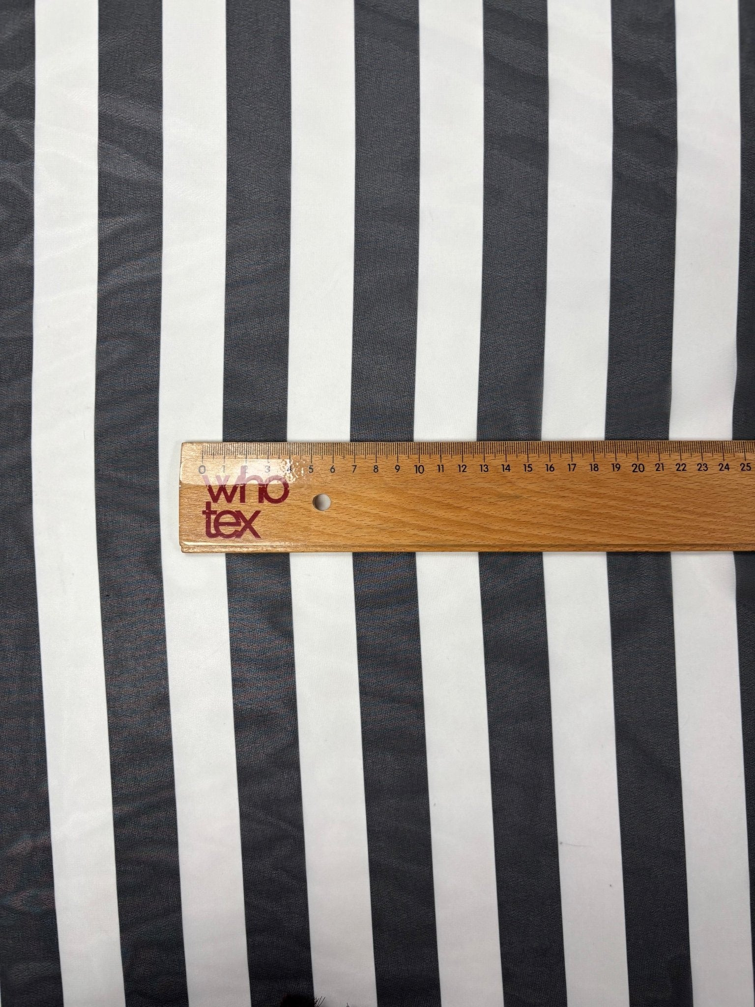 Black & White Stripe Chiffon Fabric by the Metre - Whotex Fabrics London