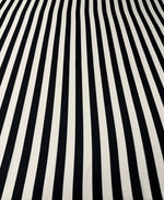 Black & White Striped Crepe Fabric by the Metre - Whotex Fabrics London