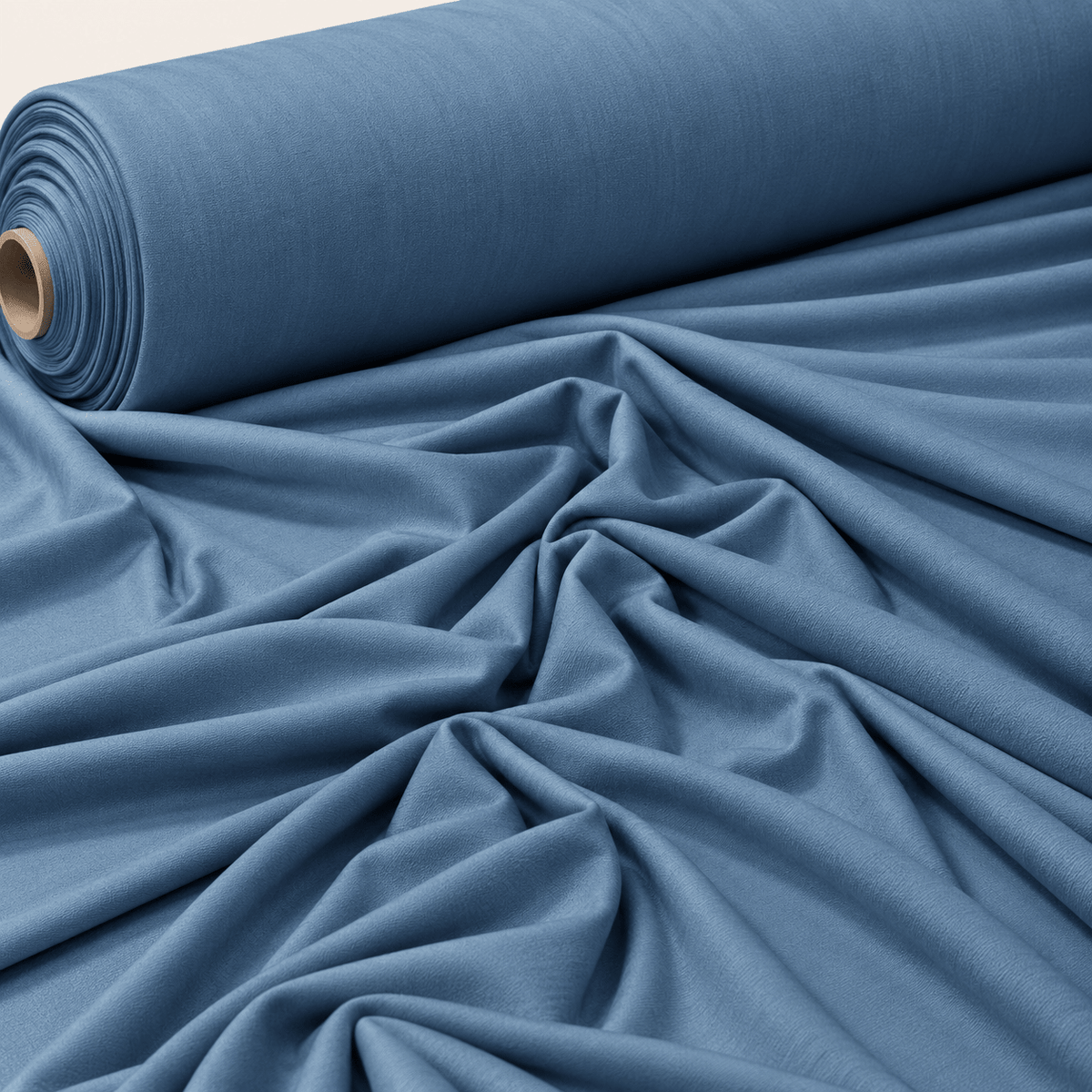 Blue Soft Stretch Viscose Jersey Fabric - Whotex Fabrics London