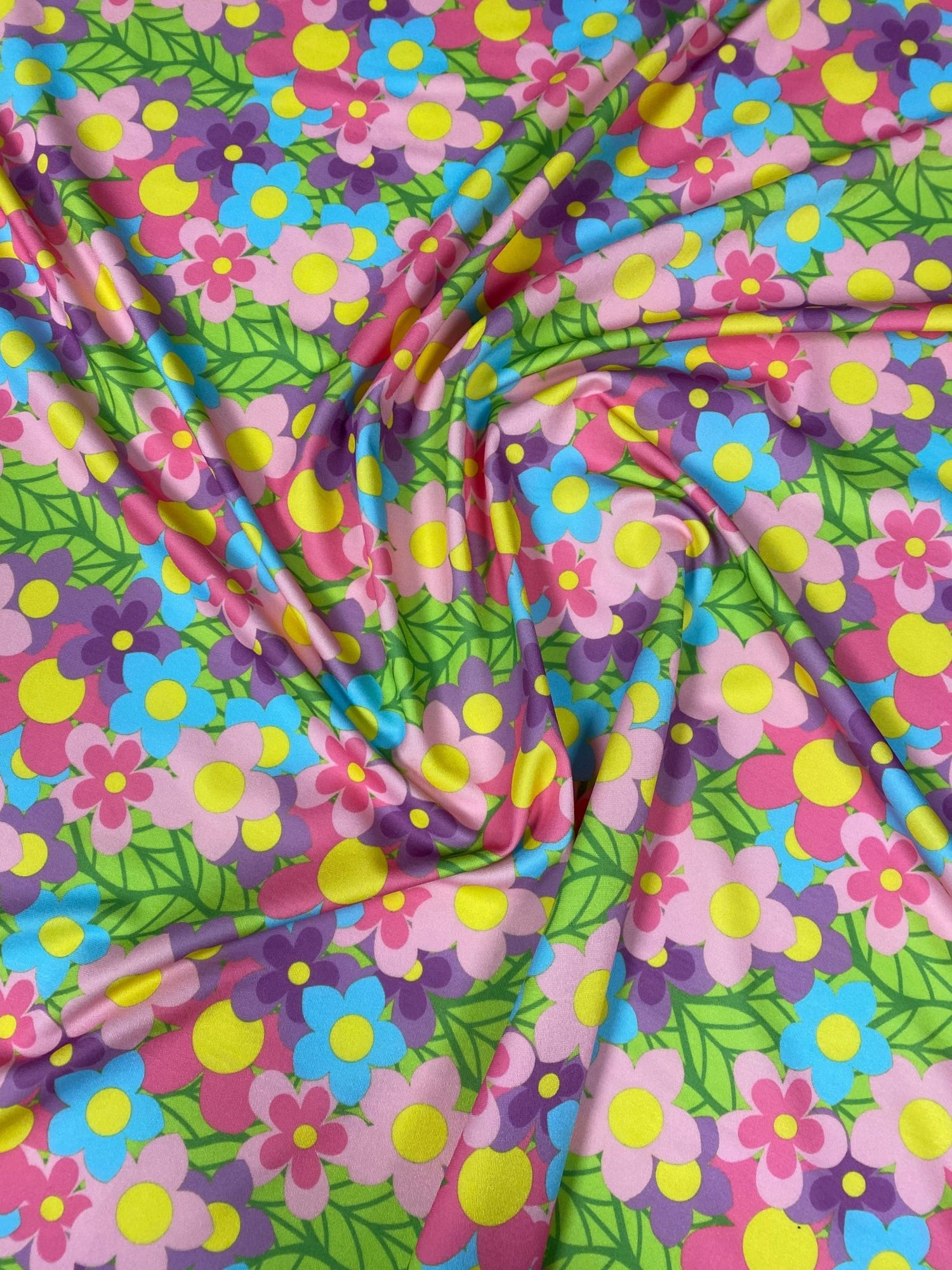 Blue Tile Print Fabric – Mediterranean Pattern by Metre - Whotex Fabrics London