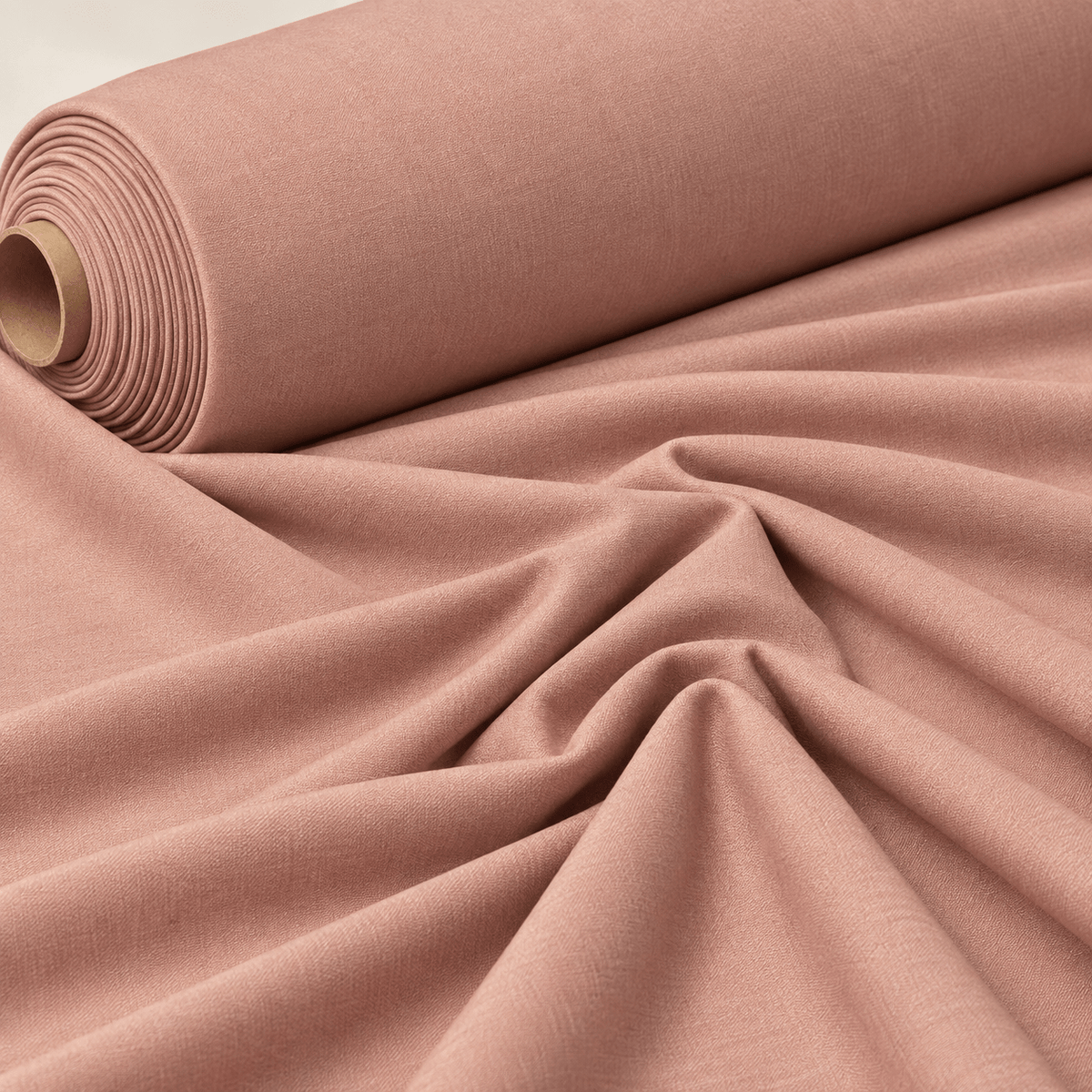 Blush Pink Cotton Linen Fabric by the Metre - Whotex Fabrics London