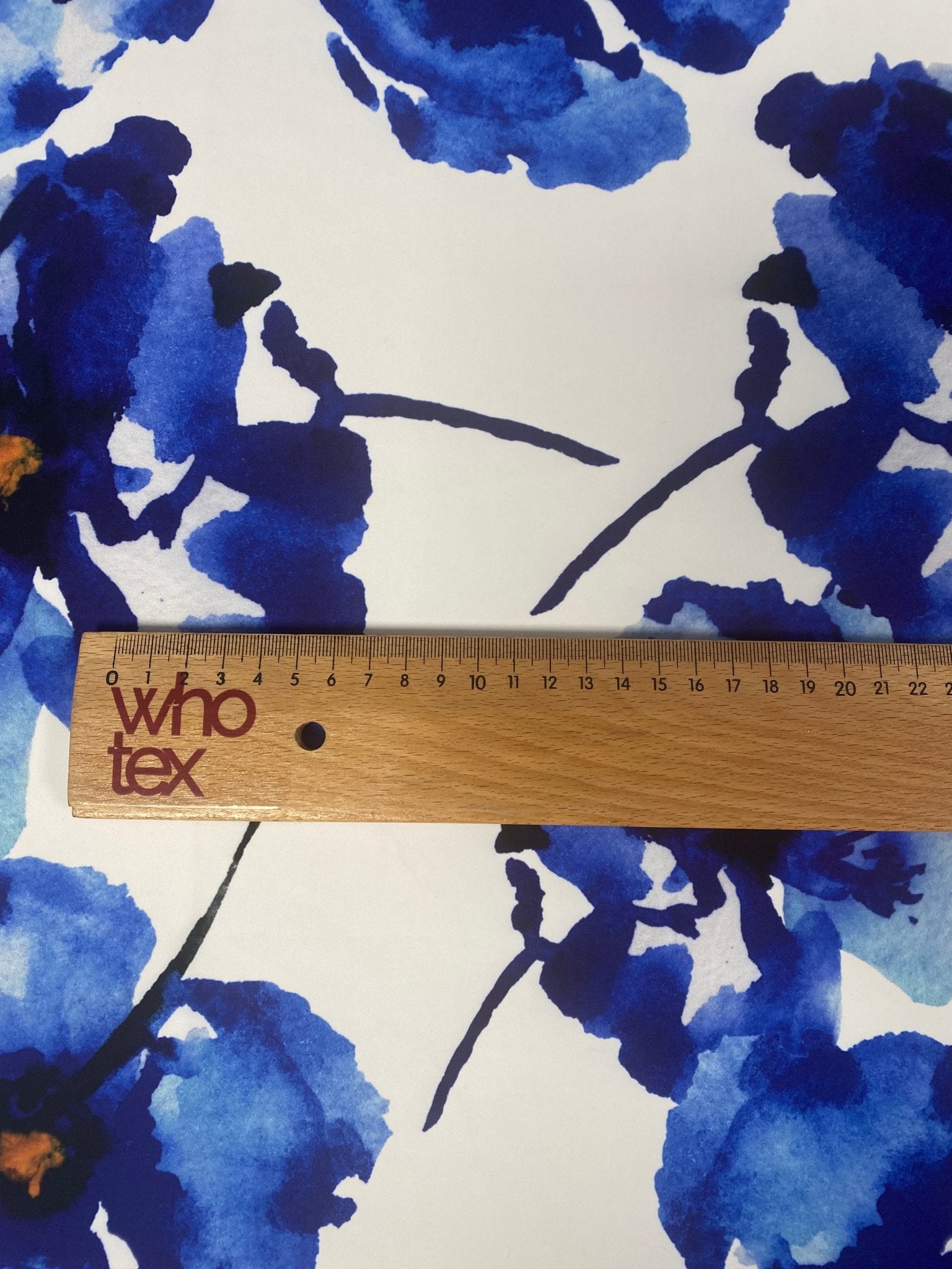 Bold Blue Watercolor Floral Fabric - Whotex Online Fabric Store