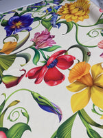 Bold Floral Crepe Fabric for Dresses & Blouses - Whotex Fabrics London