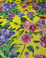 Bold Floral Lurex Fabric by the Metre - Whotex Fabrics London