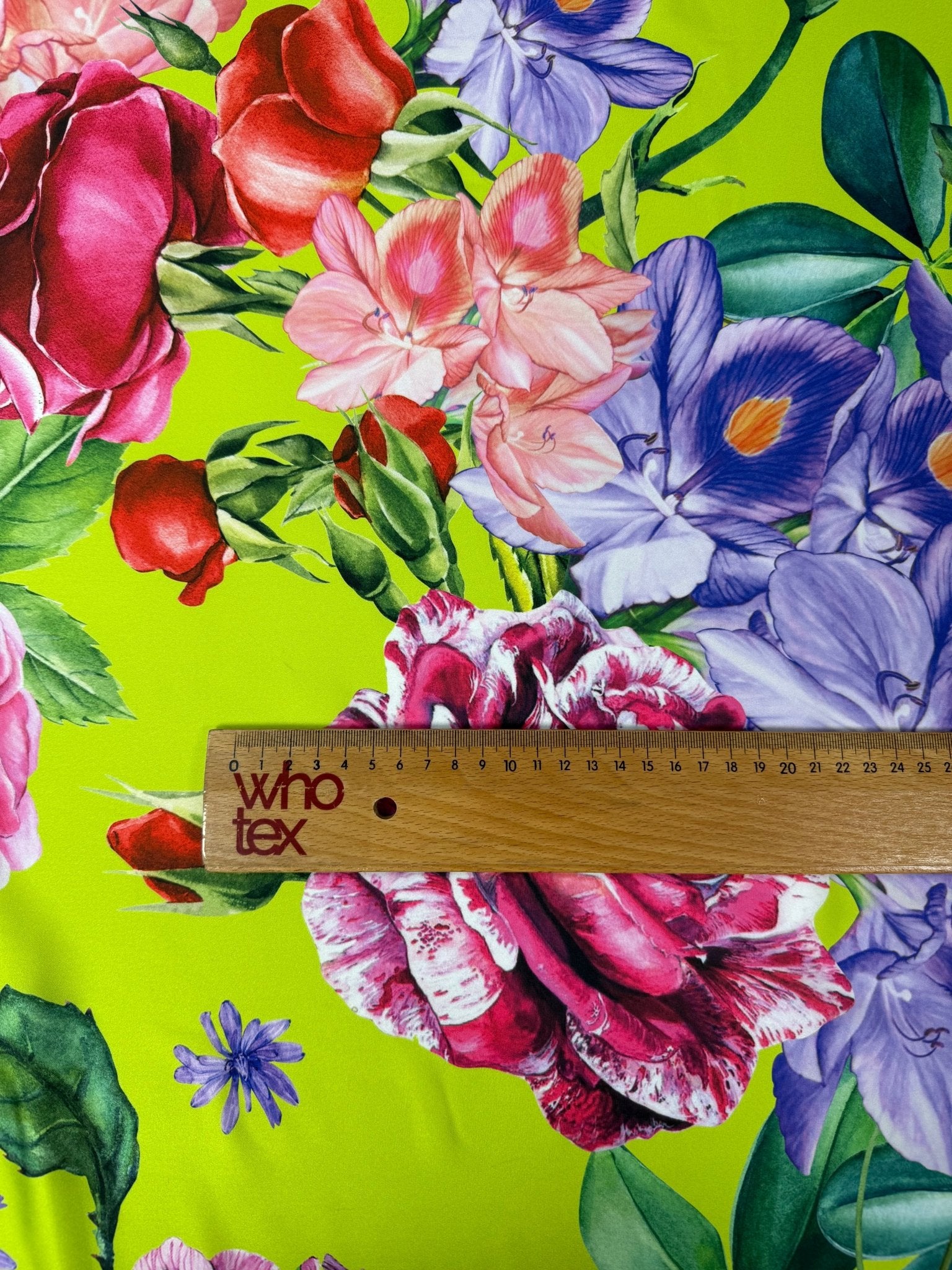 Bold Floral Satin Fabric by the Metre - Whotex Fabrics London
