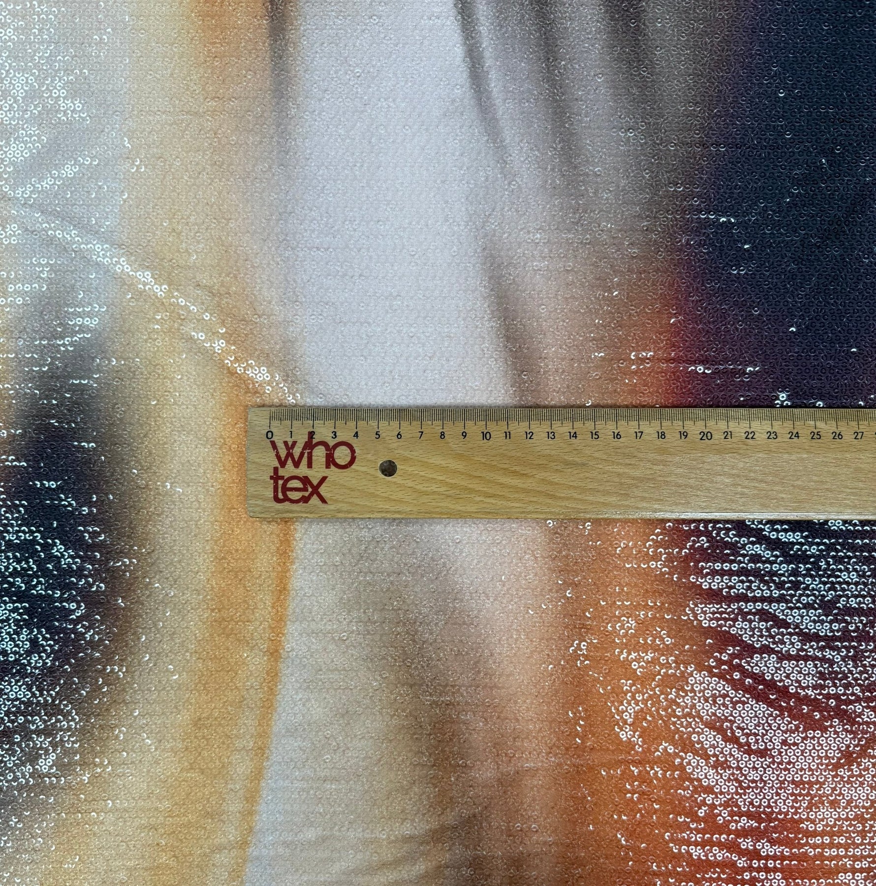 Bronze Ombre Gradient Print Sequin Fabric by the Metre - Whotex Fabrics London