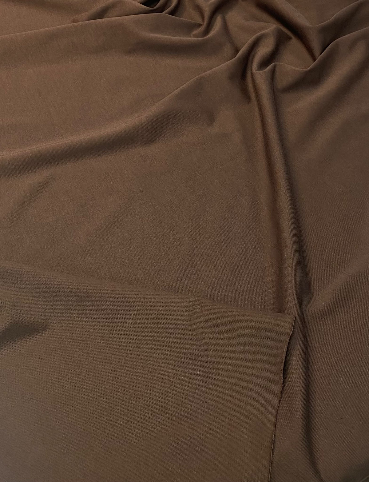 Brown Cotton Stretch Sweatshirt Jersey Fabric by the Metre - Whotex Fabrics London