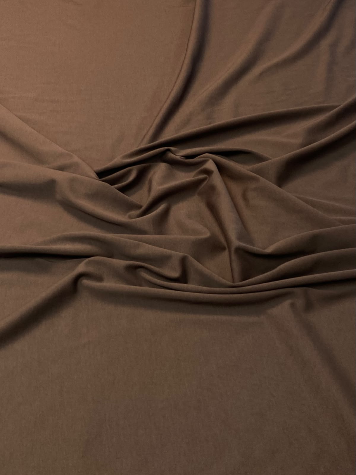Brown Cotton Stretch Sweatshirt Jersey Fabric by the Metre - Whotex Fabrics London