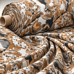 Brown Paisley Pattern Fabric - Whotex Fabrics London