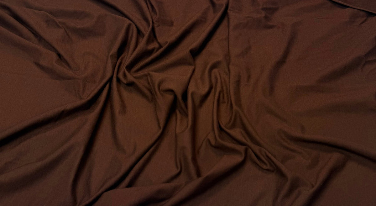 Brown Soft Stretch Viscose Jersey Fabric - Whotex Fabrics London